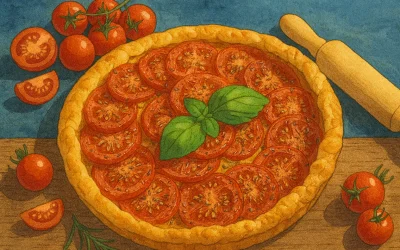 Tarte tomate et emmental