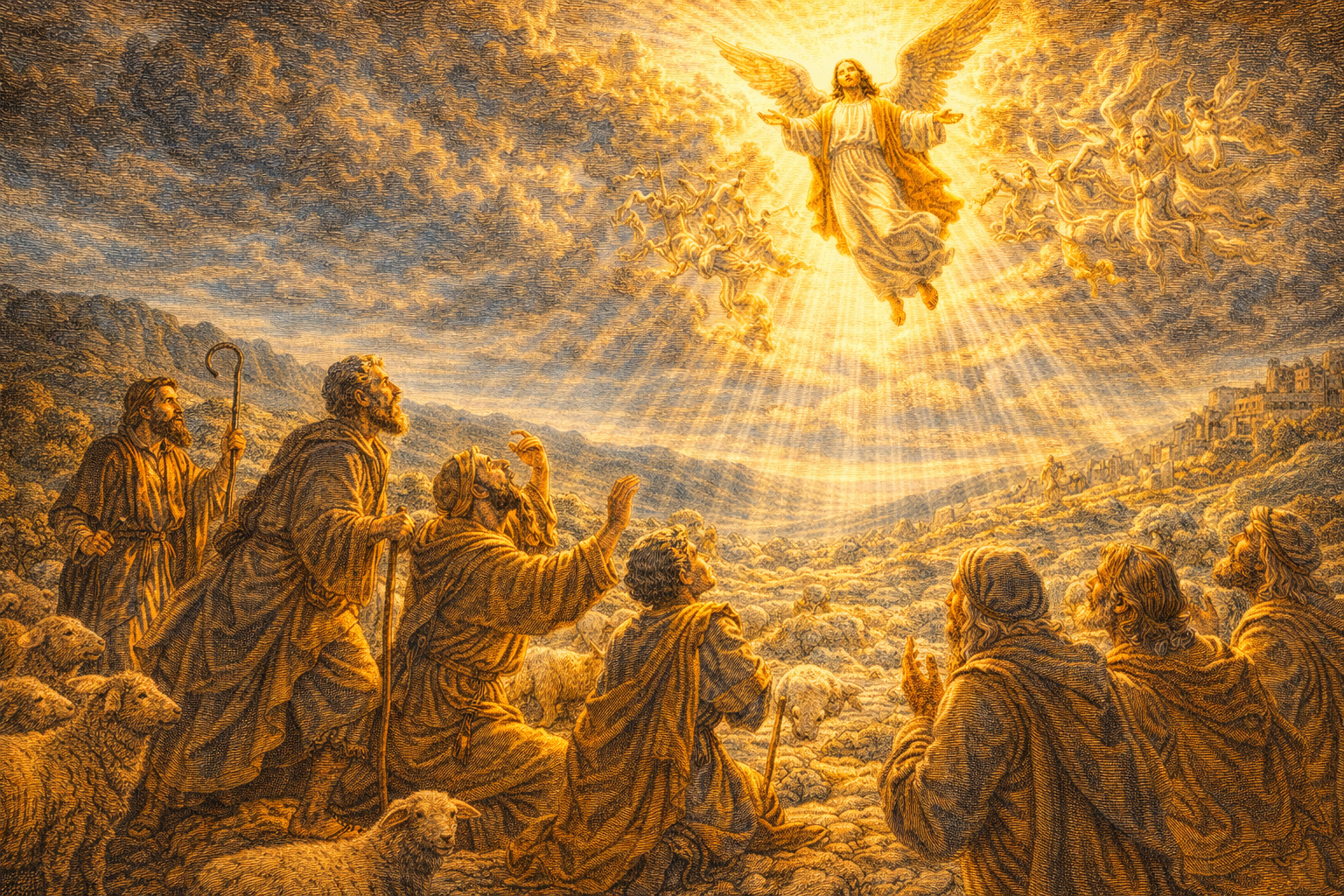 Les bergers et l’annonce des anges