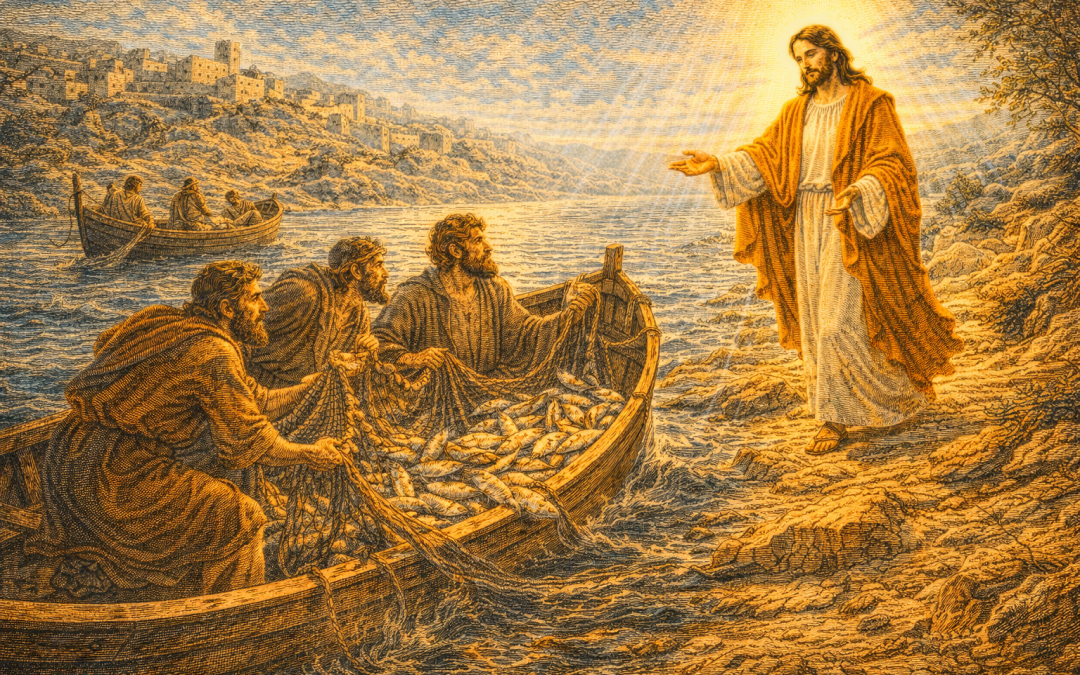La pêche miraculeuse après la résurrection (Jean 21, 1-14)
